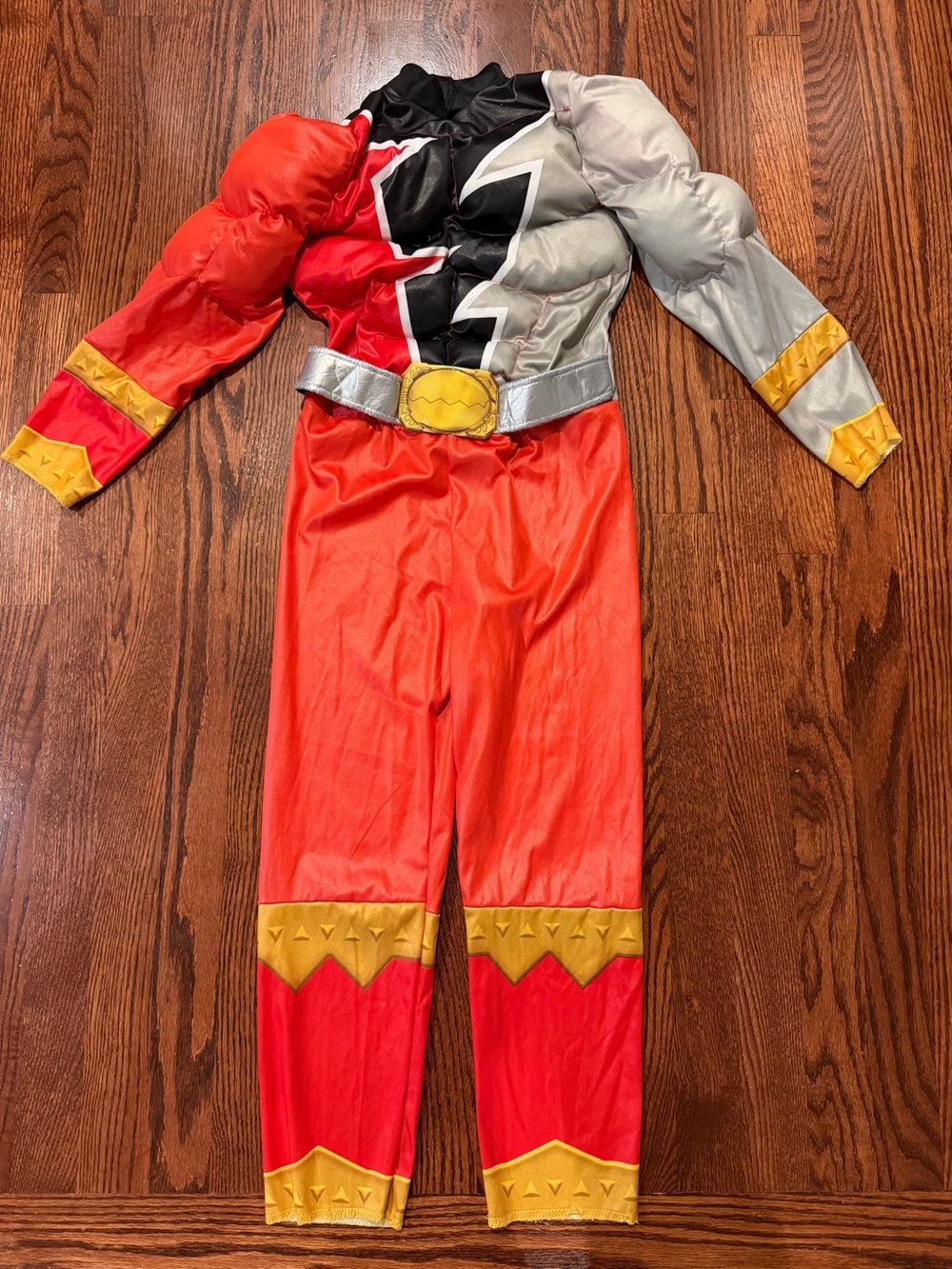 Power Rangers Dino Fury Red Ranger Muscle Costume Youth Size 7-8